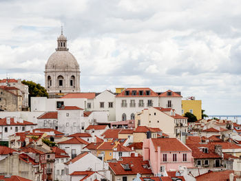 Buildings in city against sky