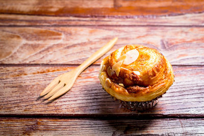 Close-up of dessert on table