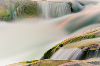 Scenic view of waterfall