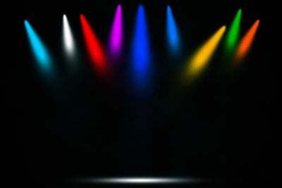 Close-up of illuminated lights at night