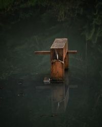 Close-up of rusty water