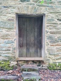 Close-up of wooden door