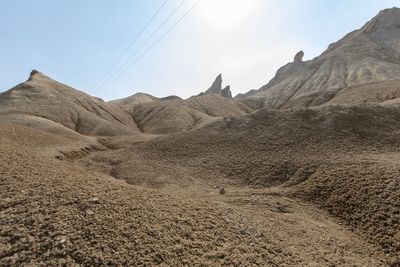 Scenic view of desert against sky