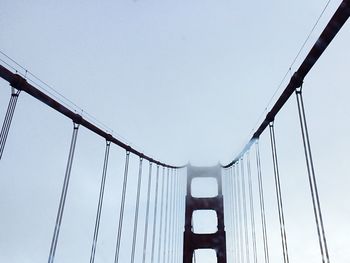 Suspension bridge against sky