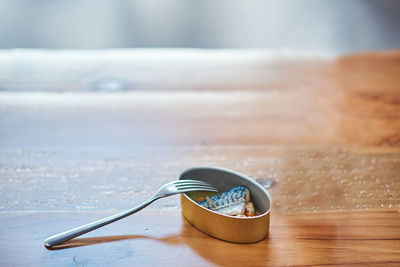 Close-up of sunglasses on table