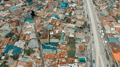 Aerial view of the industrial area in dar es salaam