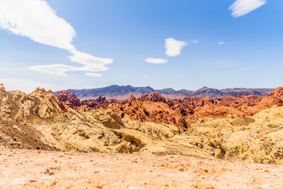 Scenic view of desert against sky