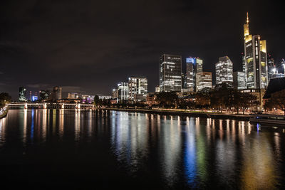 Illuminated city at night