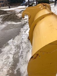 High angle view of beach during winter