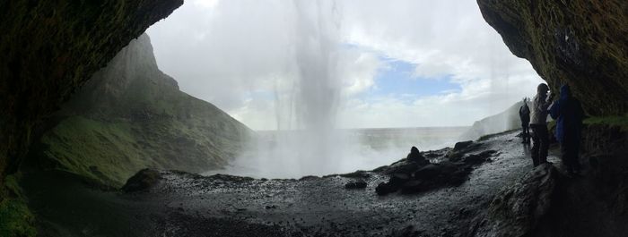 Panoramic view of waterfall