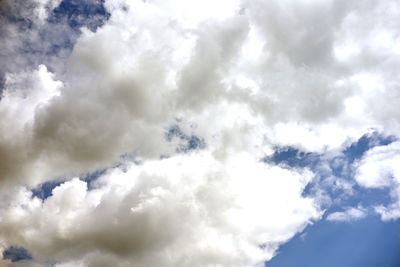 Low angle view of clouds in sky