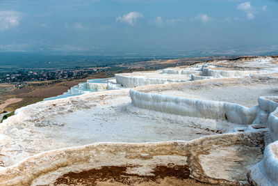 Pamukkale travertine pool in turkey