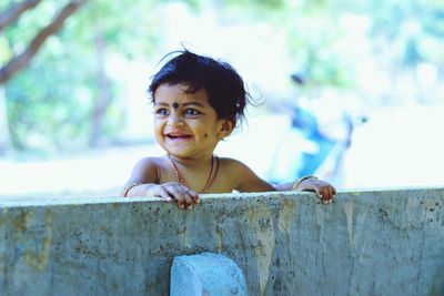 Portrait of smiling girl