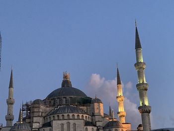 Low angle view of buildings against sky