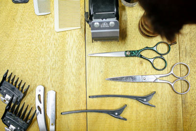 Directly above shot of usb stick on table