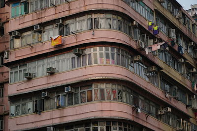 Low angle view of building in hong kong