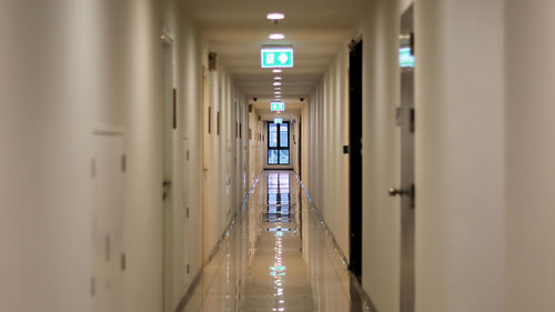 Empty corridor of building