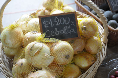 Close-up of fruits for sale in market