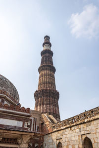 Low angle view of temple against sky