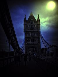 View of bridge against cloudy sky