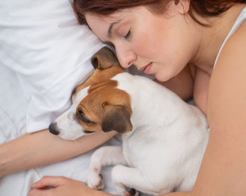 Young woman with dog