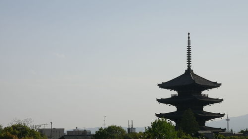 Low angle view of built structure against clear sky