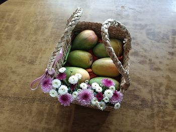 High angle view of easter eggs on table