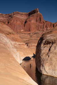 Scenic view of rock formation against sky