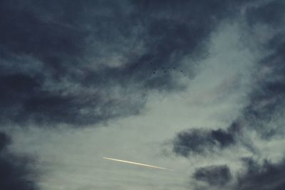 Low angle view of cloudy sky