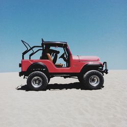 Vintage car against clear sky