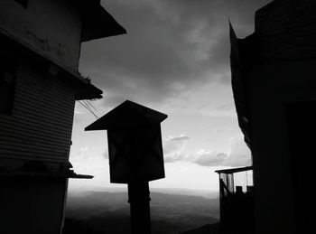 Built structure at sunset