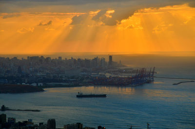 Cityscape at sunset