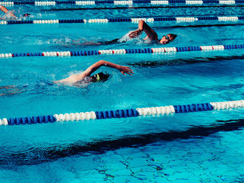 People swimming in pool