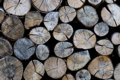 Full frame shot of logs