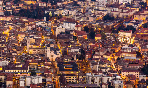 High angle view of city