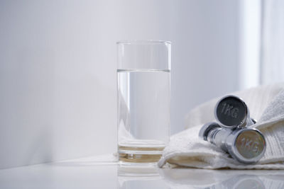 Close-up of drink in glass on table