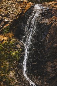 Scenic view of waterfall