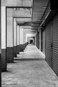 Empty corridor of building