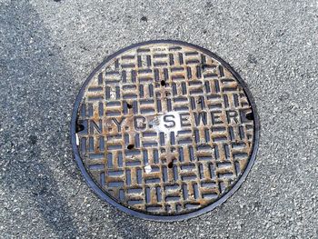 Close-up of manhole