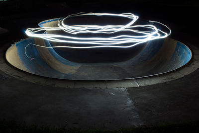 High angle view of illuminated lighting equipment