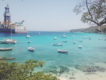 Boats in sea