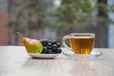 Close-up of drink on table