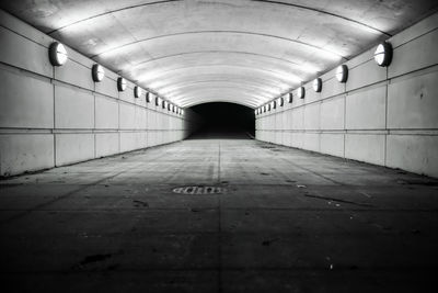 Underground walkway in subway