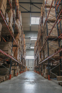 View of empty corridor of building