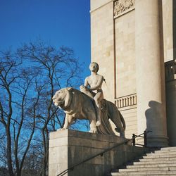 Low angle view of statue