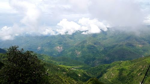 Aerial view of landscape against sky