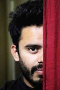 Close-up portrait of young man