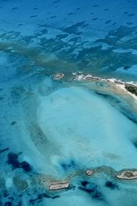 High angle view of sea waves