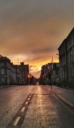 View of city at sunset