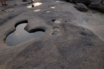 High angle view of sand